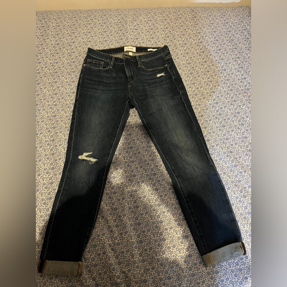 Size 26 Frame Distresed Le Garcon Jeans